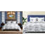 Ensemble de literie pour courtepointe 9 pièces pour très grand lit pour chambre à coucher moderne, édredon léger avec 2 taies décoratives et 6 rideaux assortis de 90 x 100 po-123627400-123627398