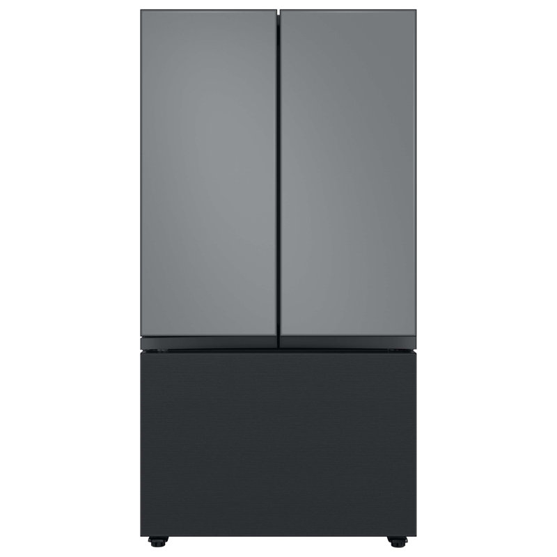Samsung Bespoke 30 cu. ft. 3-door Refrigerator with Beverage Center and Custom Panels Included, Emerald Green Steel
