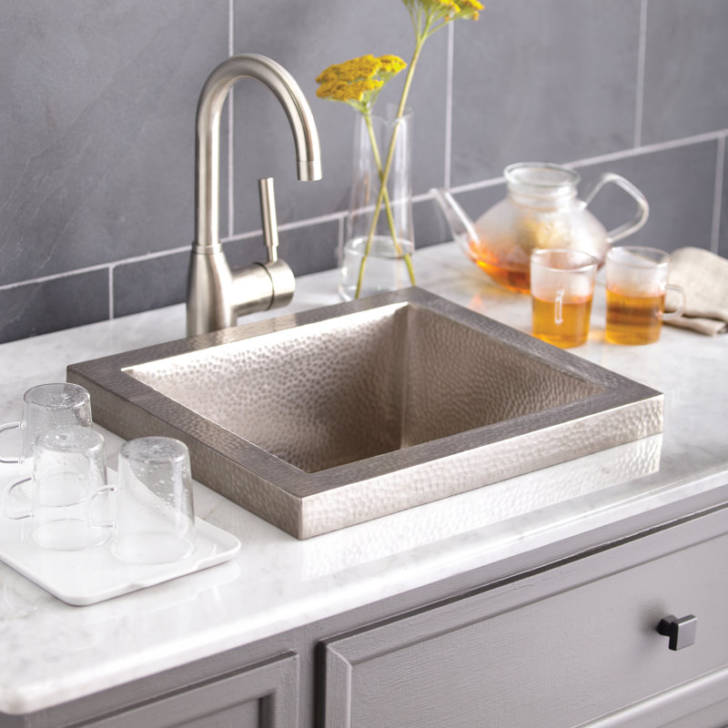 Manhattan 17" L x 15" W Bar Kitchen Sink, Polished Nickel