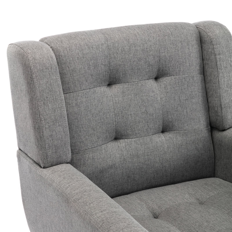 Fauteuil d'appoint Bolanle, Lin gris pâle