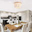 Plafonnier encastré rustique 3 lumières Boho Farmhouse