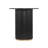 Orvyn Contemporary Minimalist Ash Veneer Counter Height Dining Table with Fluted Iron Pedestal Base and Gold Accent-125304397