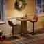 Table de bar, table de pub de 31 pouces avec plateau en bois et structure en métal - Table de cocktail d'extérieur brun rustique pour bistro, patio ou bar à domicile