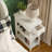24'' Tall End Table, Narrow Side Table with Drawer and Shelves for Small Space-788587465