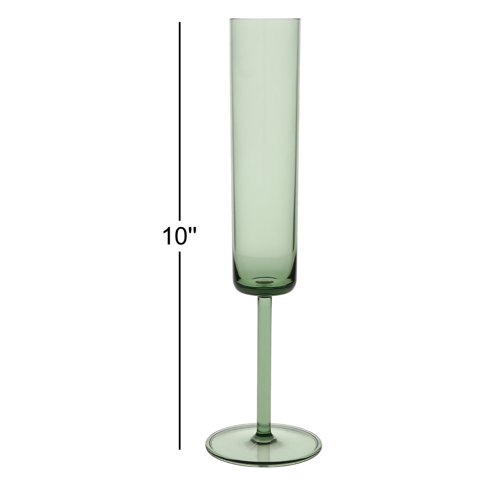 Urbo Champagne Flute, Sage Green