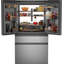 Energy Star® 28.7 Cu. Ft. Smart 4-Door French-Door Refrigerator in Platinum Glass with Dual-Dispense Autofill Pitcher