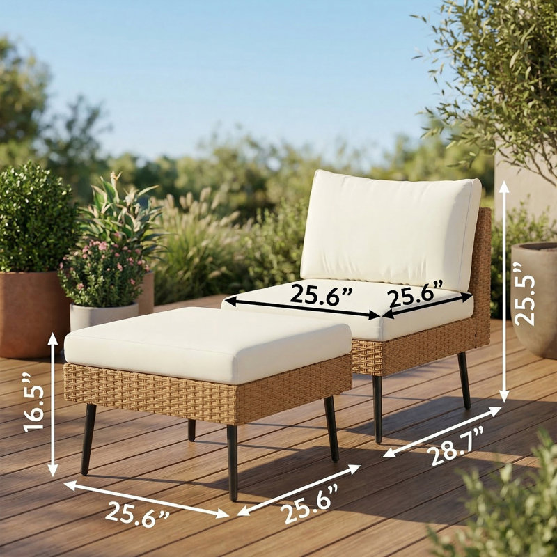 Ensemble de canapé de patio 3 pièces en osier de qualité supérieure avec table basse, Blanc