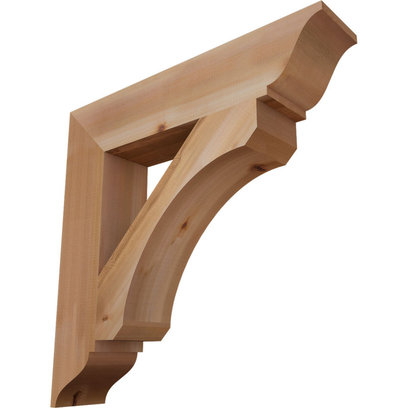 Support en bois rustique traditionnel BKTLEC01, Cèdre rouge de l'Ouest (lisse), H 30 po x l 5,5 po x P 30 po