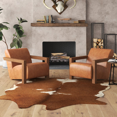 Giza Lounge Chair In Cognac Tan Leather