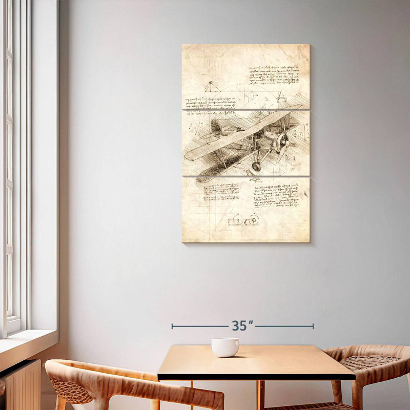 Mehar Biplane Aircraft, 57" H x 36" W