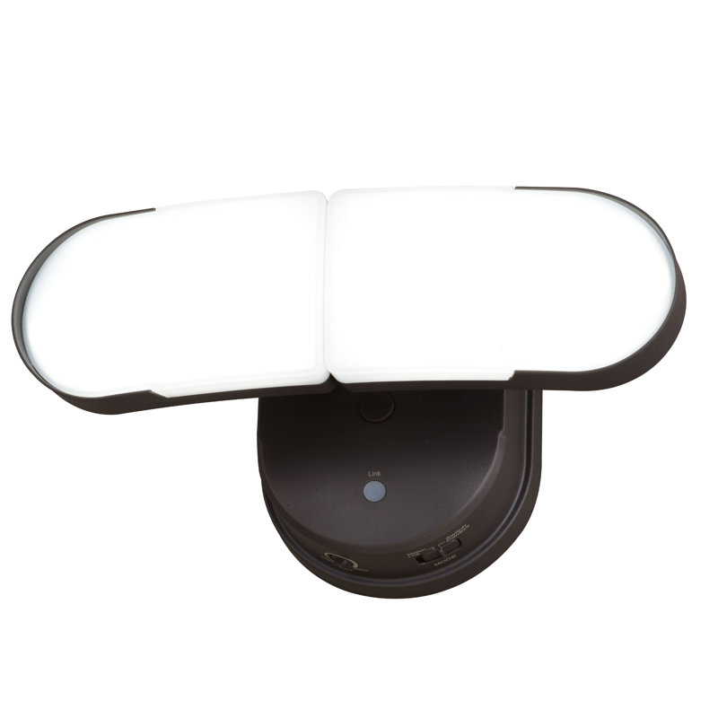 Projecteur de sécurité d'extérieur réglable à DEL 2 lumières Kristey Bronze