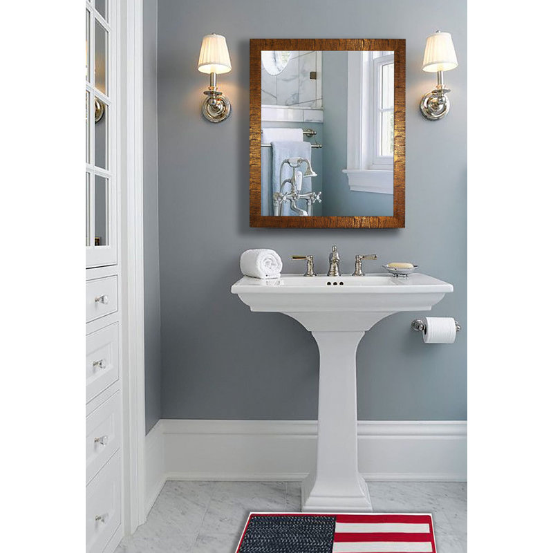 Arazeli Solid Wood Flat Wall Mirror, 28" H x 20" W
