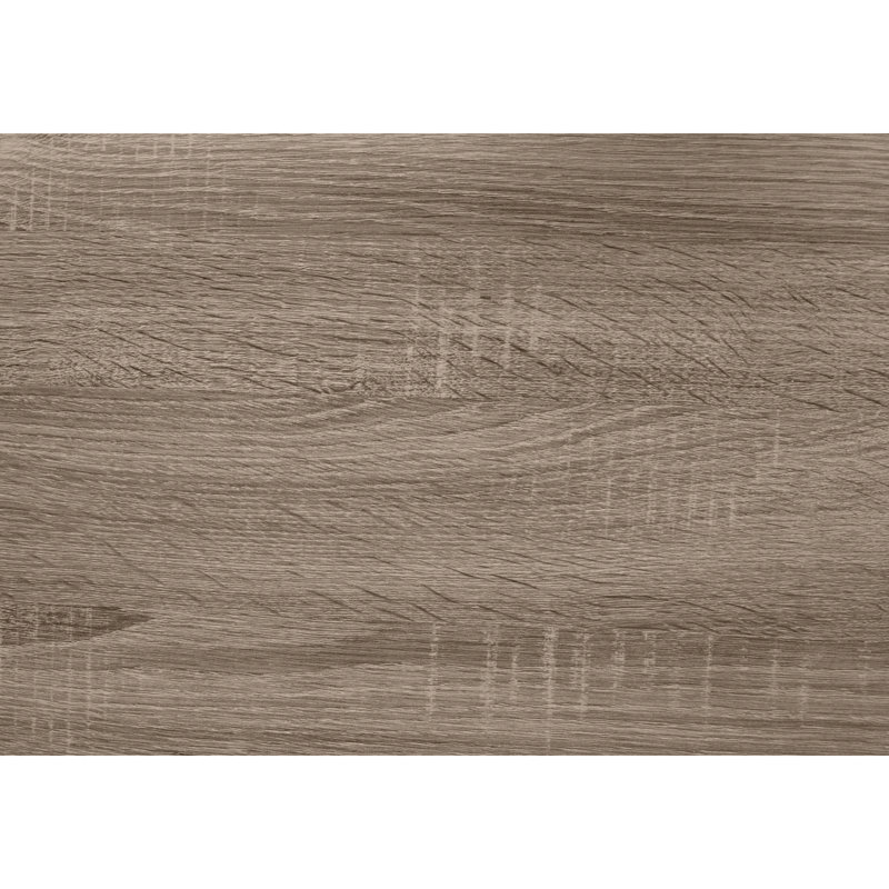 Table d'appoint avec finition en stratifié taupe foncé, idéale pour le salon et la chambre à coucher, avec des options pratiques