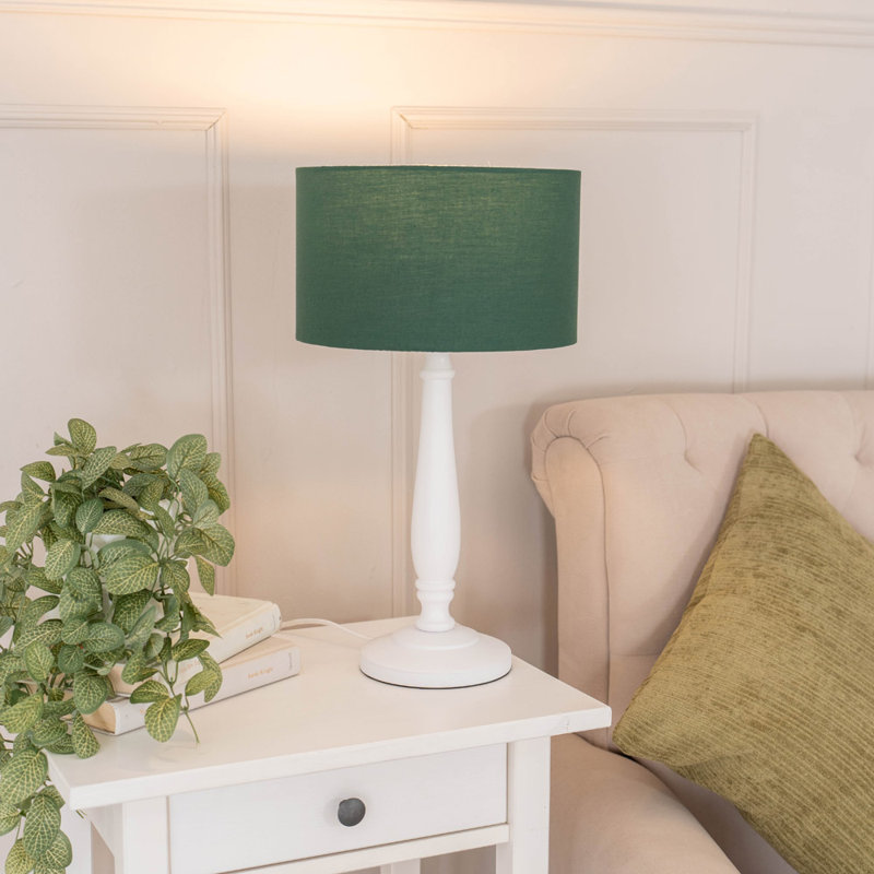 Annum Wood Table Lamp, No, Green, White