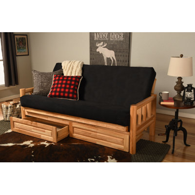 Stratford Full 81" Wide Loose Back Futon and Mattress with Storage by The Twillery Co.