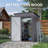 5X3 FT Metal Outdoor Storage Shed, Tool Shed With Pitched Roof And Lockable Door Compact Metal Tool Shed