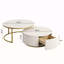 Table basse moderne emboîtable cannelée avec tiroir Modern