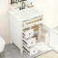 Meuble-lavabo 24 po avec 1 tiroir rabattable, 3 tiroirs standard (blanc)-734832239