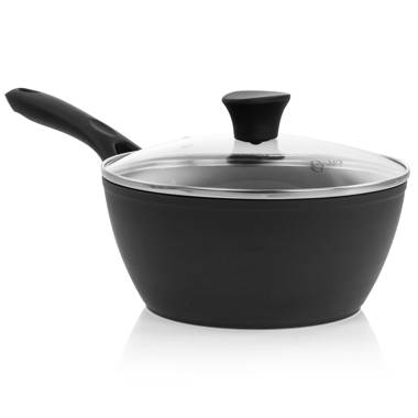 TEATULA Master Pan MP-5S 11 in. Non-Stick 3 Section Meal Skillet, Black