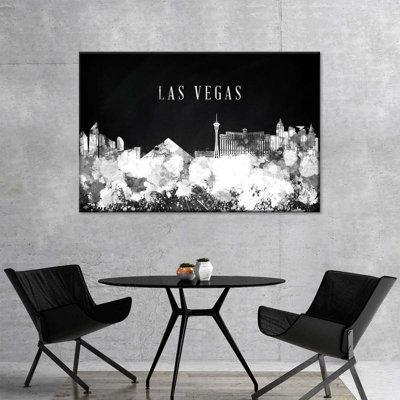 Black And White Las Vegas Canvas Print