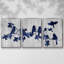 Indigo Hangout, impression sur toile 3 pièces-639792420-639792421