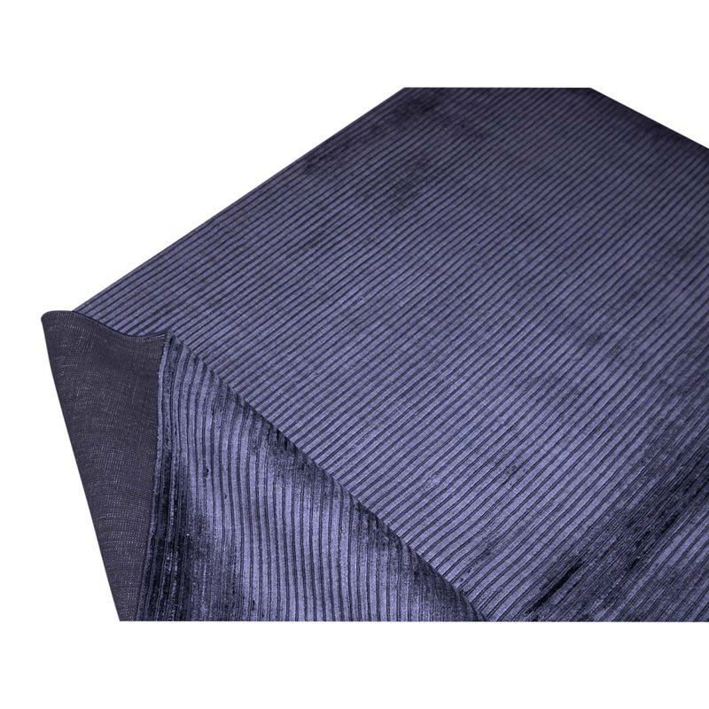 Tapis mauve en viscose noué à la main de conception unique 7 pi 9 po x 9 pi 7 po