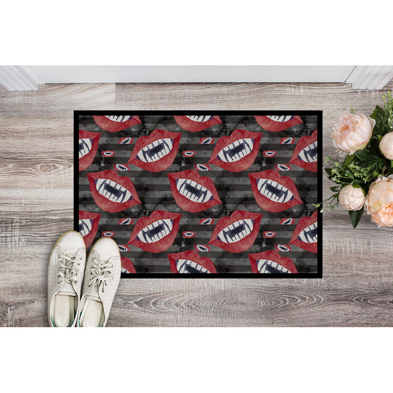 Tapis d'entrée antidérapant Adrienn Halloween, H 0,2 po x l 36 po x P 24 po