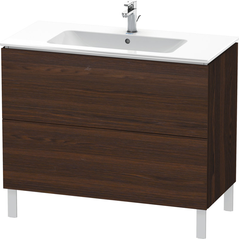 Brushed Walnut Freestanding Single Bathroom Vanity Base
