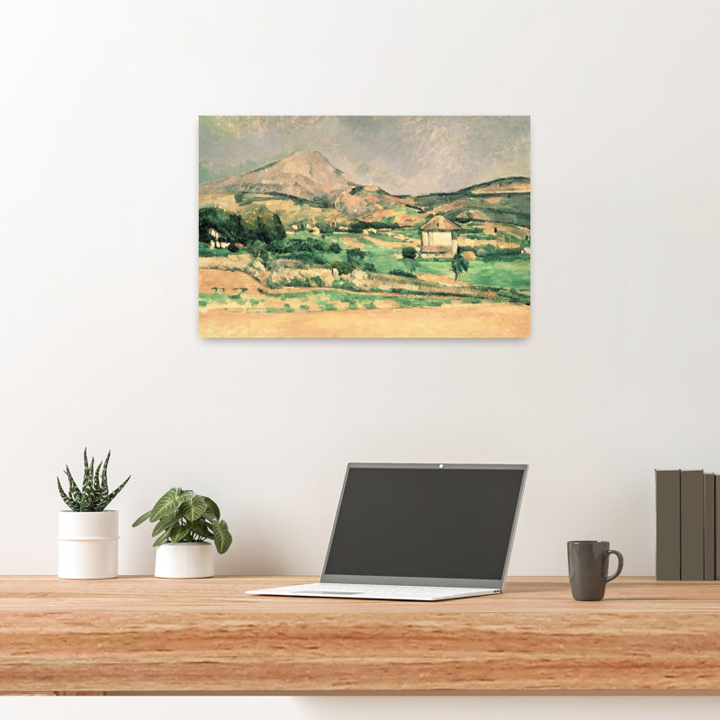 Montagne Sainte-Victoire, vers 1882-1885 - Estampe murale contemporaine représentant un paysage de montagne