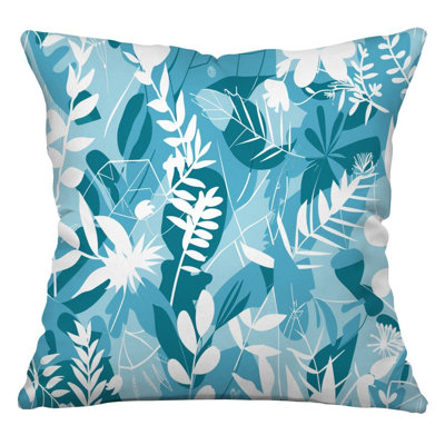 Botanical Print Cool Cotton Blend Reversible Throw Pillow