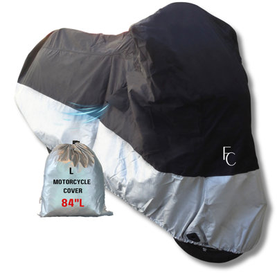 Covered Living Deluxe All Season Light Weight Motorcycle Cover (L) Black