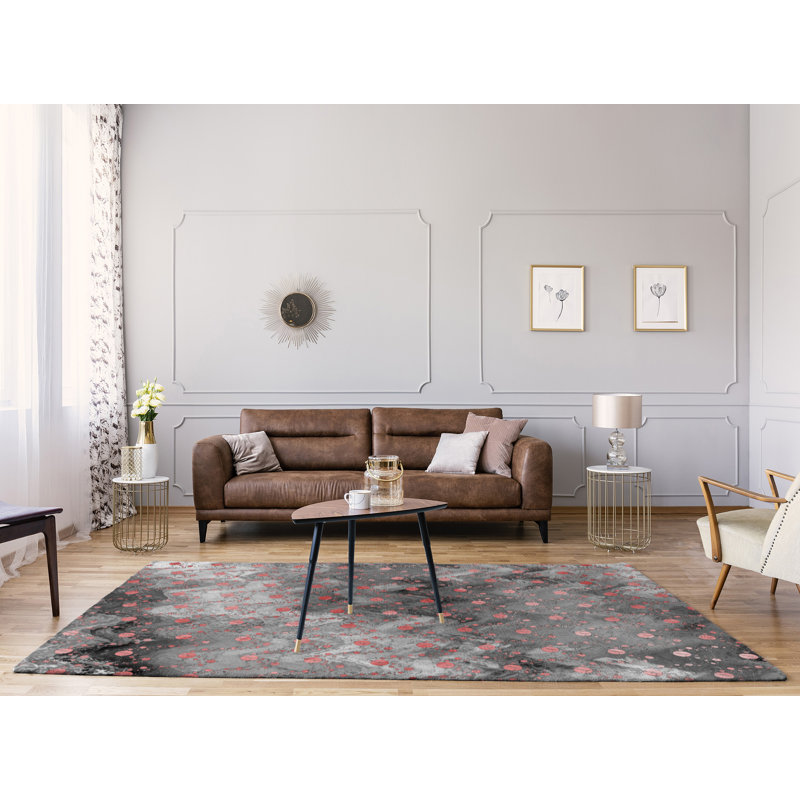 Tapis noir de planètes et d’étoiles monochrome, Rectangle 9 pi x 12 pi