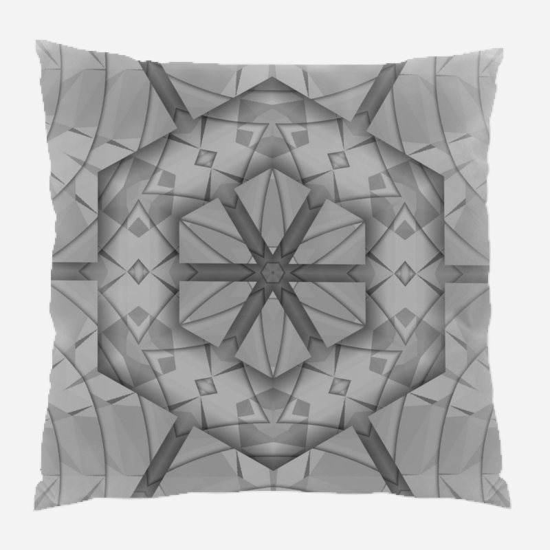 Geometric Microsuede Reversible Throw Pillow