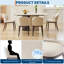Ensemble de 6 chaises de salle à manger rembourrées avec dossier ergonomique et pieds en bois-129040868-129040867