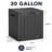22" D X 17" W Water Resistant Resin Lockable Deck Box-129232119