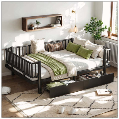 Platform Bed with Storage Drawers