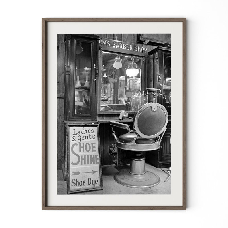 United House Wrecking Print by Barbara Alper, H 48" x W 36", Rustic Walnut