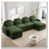 Vert + 4 sièges + 2 repose-pieds