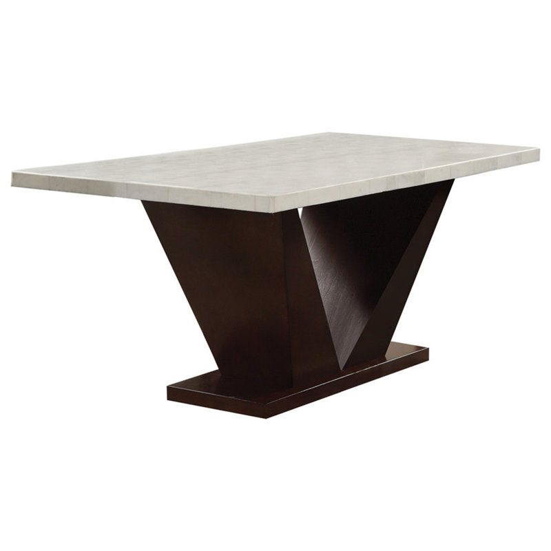 Table de salle à manger à piédestal 38 po demid