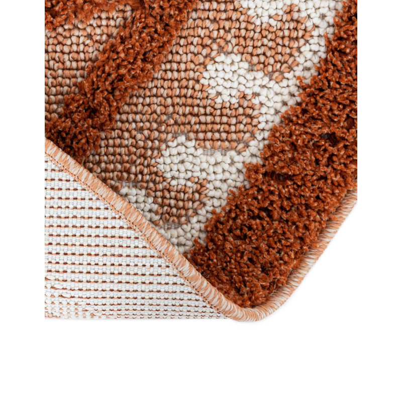 Jiawei Geometric Indoor Rug, Round 3'3"