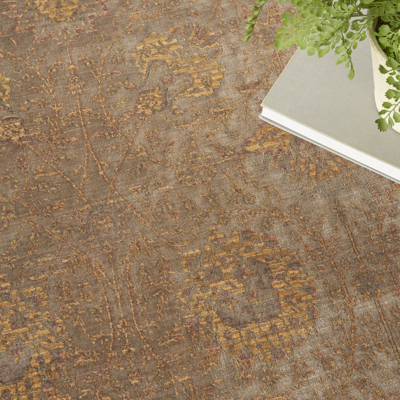 Williston Forge Kammie Taupe Vintage Indoor Rug, Rectangle 9'10" x 12'6"