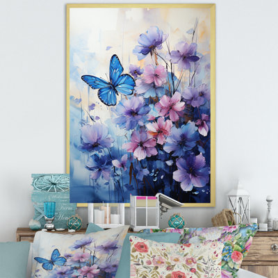 «Sapphire Blue Hues» capture le vol délicat - impressions sur toile papillon