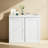 Kitchen Storage Cabinet with Double Doors, Coffee Bar Cabinet with Adjustable Shelves, Sideboard Buffet for Dining Room, Living Room or Entryway, Modern White Cupboard