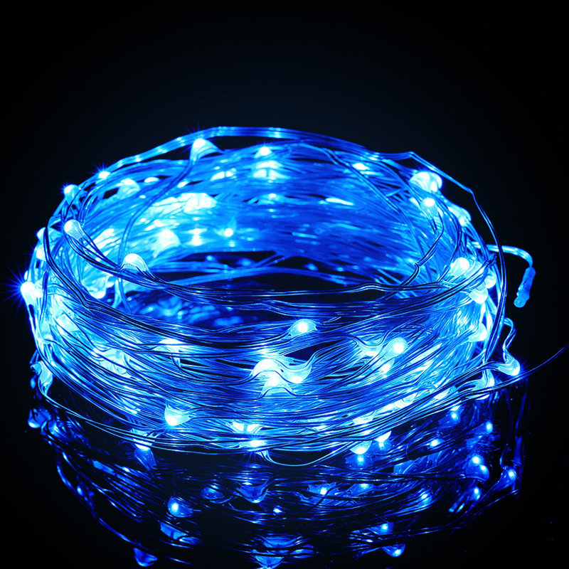 Guirlandes lumineuses, Bleu