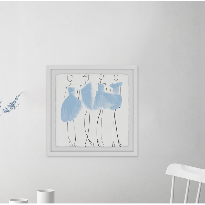 «Glam Noir II», reproduction de peinture à l'aquarelle encadrée, H 24 po x l 24 po x P 1,5 po