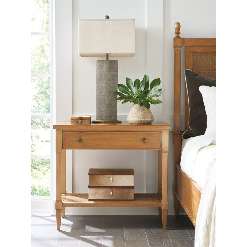 Laguna 1 - Drawer Solid Wood Nightstand, Brown