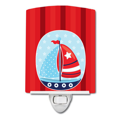 Lampe de nuit en céramique voilier nautique