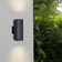 Alvisa Outdoor Wall Light in 2 Lights Dusk to Dawn with Aluminum