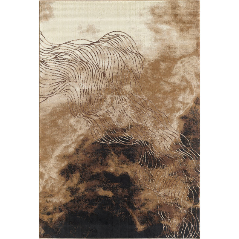 Metro Lane Naugle Flatweave Brown Rug | Wayfair.ie