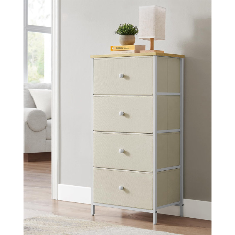 Harith 45cm W 4 - Drawer Chest of Drawers, Beige/Oak